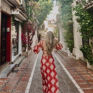 Zara cut out printed Midi dress 8351/226